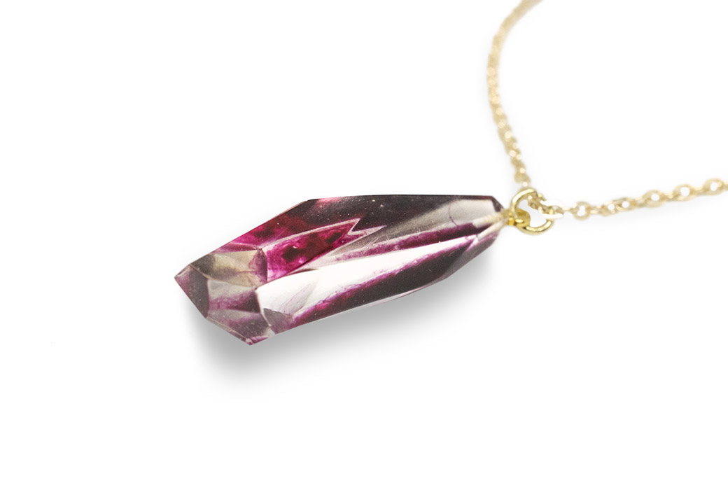 Collana Gemma Fucsia & Gold collana fucsia e oro artigianale siciliana