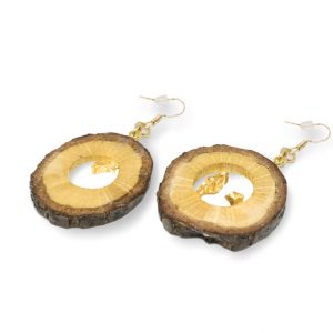 orecchini legno oro artigianali sicilia