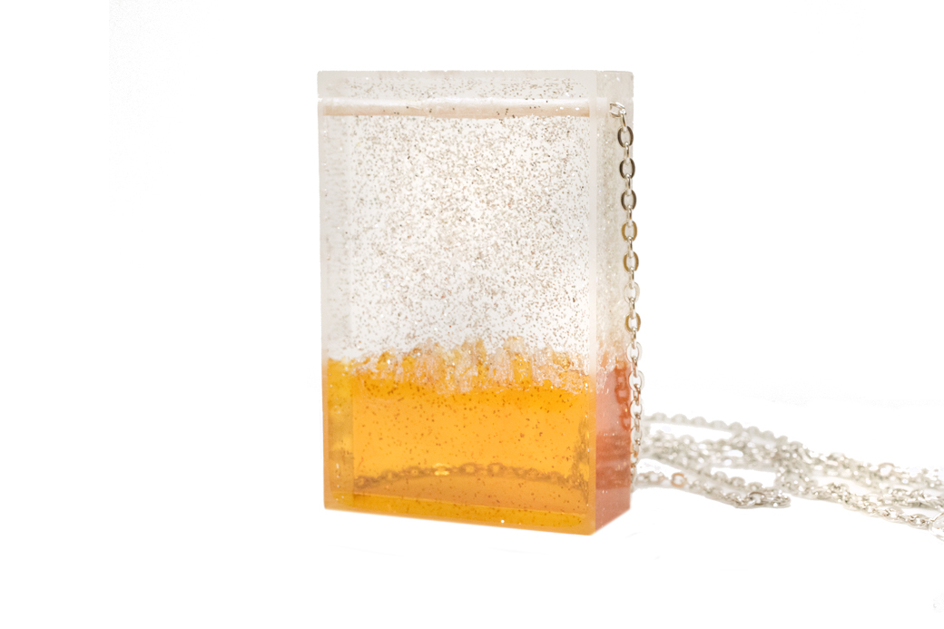 Collana MountainResin collana resina artigianale glitterata