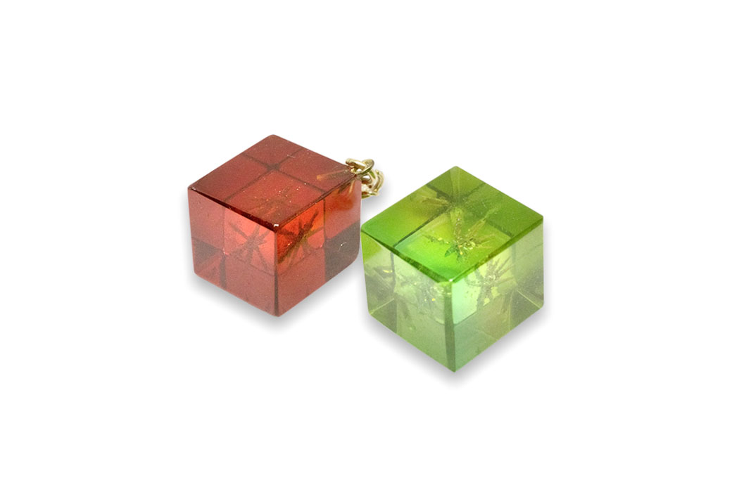 Orecchini Cubo Bicolor orecchini artigianali sicilia cubo